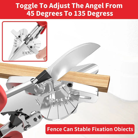 Beefy Miter Shear Cutter And Angle Shears for vinyl wood molding trim; adjustable 45 to 135 degrees; cutting wood; SK5 steel blades