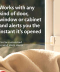 Sensor component from 10 Piece Wireless Home Security System With Outdoor Camera And Optional 24 7 Monitoring No Contract Ready To Roll Works With Alexa And Google Assistant Today installed on window frame.
