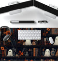 Cute Vintage Gothic Desk Pad XXL Mouse Pad For Large Desks, Dark Academia Themed Extended Keyboard Mat With Stitched Edges, Anti Slip Surface, 31.5 By 15.8 Inches For Gaming And Work