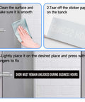 Two Pack Unlocked During Business Hours Door Sign For Glass Office Gate Please Do Not Lock The Door During Working Hours Self Adhesive Wear Resistant 17.3 By 2.1 Inches Easy Peel And Stick installation steps