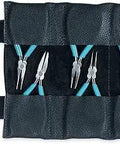 Six Piece Electronic Cutters And Pliers Set With Cushion Grip Handles For Precision Electronics Repair And Soldering Wire Trimming PCB Work Dope Tech DIY Kit For Pros And Hobbyists C1KN Silver in black case open
