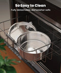 7L Stainless Steel Dog Water Fountain with Visual Water Level Ultra Quiet Pump Five Stage Filtration ideal in dishwasher