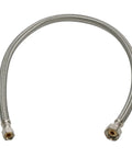 Braided Stainless Steel Faucet Connector 3/8-Inch Female Compression To 1/2-Inch FIP Thread, 30-Inch Length, curved view