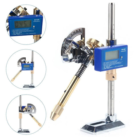 Digital Display Angle Manipulator For Gem Faceting And Jade Jewelry Making, Pro Grade High Precision Grinding Tool With Dial Angle