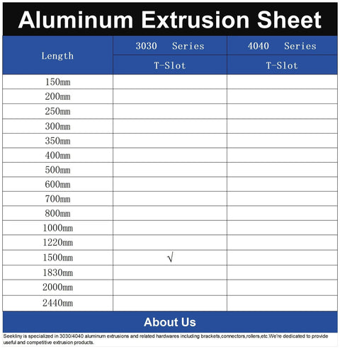 4 Pack 1500mm 30x30 Aluminum T Slot Extrusion In Silver European Standard 30 Series Heavy Duty DIY Framing For Custom Machines