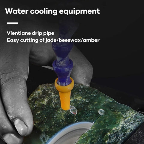 Water cooling equipment with Vientiane drip pipe for easy cutting of jade, beeswax, and amber on stone.
