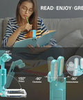 Lit Clip On USB Book Light For Reading In Bed With Three Color Modes And Five Brightness Levels in use for reading book