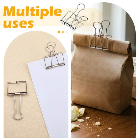 8 Pack Heavy Duty Balloon Arch Clips Set used for papers and sealing bags, metal clamps 3.8 x 2 inches for multiple uses.