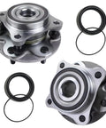4WD Front Wheel Hub Bearing Assembly Fits Lexus GX460 GX470, Toyota 4Runner, FJ Cruiser, And Tacoma 2003 To 2021 With WBS Heavy Duty DIY Friendly Bolt On Replacement Kit Included, shown with components
