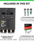 HOM250 50 Amp Double Pole Circuit Breaker Kit For Homeline Panels Genuine OEM Quality Perfect For Your Home Wiring Upgrades Easy Install Rock Solid Thermal Magnetic Protection, breaker kit with screws and dielectric grease