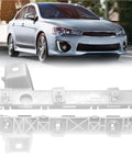 Front Bumper Mounting Bracket Set For Mitsubishi Lancer 2008 To 2017 Non Evo Front Right And Left Replacement shown with car