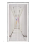Upgraded Magnetic Screen Door With 36 Strong Magnets, Heavy Duty Mesh, Hands Free Entry For Pets, Fits Doors Up To 38x82 Inches, White