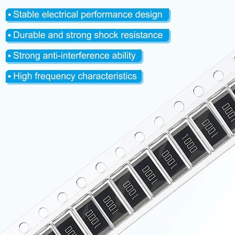 2512 Surface Mount Chip Resistor Kit Twenty Piece 100 Ohm One Percent Tolerance One Watt Ceramic Resistors with packaging