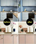 Before and after kitchen makeover with Magnetic Latches 4 Or 10 Pack 304 Stainless Steel Cabinet Hardware With Soft Close And Touch Release