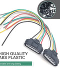2-Piece Plug-N-Play Throttle Body Pigtail Connector Kit For TPS Throttle Position Sensor Repair 6-Pin Wiring Harness Adapter OE 90980-11858 Replacement Black showing connectors with multi-colored wiring