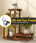 Side Mount Caster Wheels 1.25 Inch Heavy Duty L Shaped Plate With Double Ball Bearing Swivel Set Of 4 used on plant stand