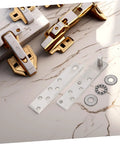 360 Degree Stainless Steel Invisible Pivot Hinges for Secret Bookcase Doors Heavy Duty Concealed Door Hardware Rotatable Hidden Hinge System