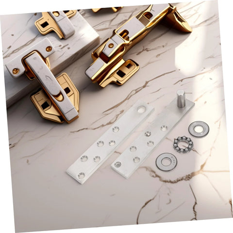 360 Degree Stainless Steel Invisible Pivot Hinges for Secret Bookcase Doors Heavy Duty Concealed Door Hardware Rotatable Hidden Hinge System