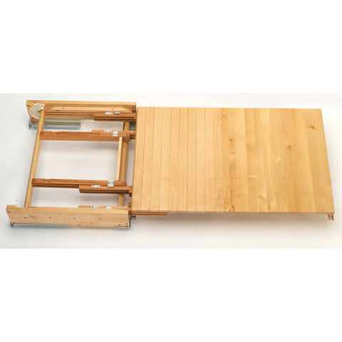 Killer Pull Out Tambour Counter Extender For 21 Inch Drawers Heavy Duty Maple Wood Sliding Cabinet Organizer with extended surface.