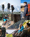 People using 55L Waterproof Lightweight Hiking Camping Travel Backpack For Men And Women Durable Nylon Daypack in various adventures