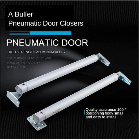 Spring Door Closer With Aluminum Alloy Body, Smooth Soft Close, Adjustable 90 Degree Stop, Heavy Duty Up To 80kg, Corrosion Resistant Finish