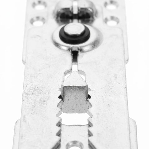 Close-up of Six Piece Heavy Duty Stainless Steel Sectional Couch Connectors Featuring Grippy Double Tooth Brackets.