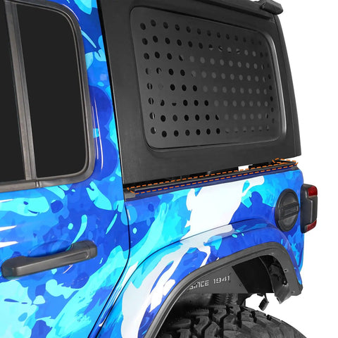 Jeep with Hardtop Freedom Panel Seal Kit Weather Stripping for 2007-2026 Jeep Wrangler JK JL and Gladiator JT installed on roof.