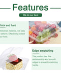 Features of 100 Pack Clear Plastic Square Hinged Food Containers With Clear Lids For To Go Meals Clamshell Takeout Trays