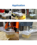 Heavy Duty Pro Grade Nylon Dust Shoe Brush Kit for CNC Routers and Milling Machines in application on various setups