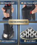 Heavy Duty Hydraulic Hose Crimper With 12 Sets Of Dies, 120KN High Pressure Handheld Manual Crimping Machine functions, easy disassembly.
