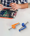 Two Pack Solder Paste Dispenser Kit With Ergonomic Grip For Precise 5cc And 10cc Solder Oil Application shown with circuit board