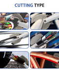 Cordless Cable Cutter 150 KN, 180 KN, And 250 KN cutting various cables with electric shears