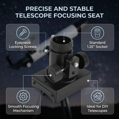 Telescope Focusing Seat With Tension Adjustment For Newtonian Reflectors 140mm 1.25 Inch Crayford Style Focuser with knobs