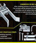 Heavy Duty Chain Link Gate Latch For 1-5/8 To 2 Inch Gate Frames, Single Arm Fence Gate Latch with smooth surface design
