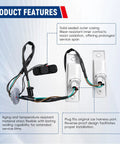 Rear Trunk Release Switch With License Plate Lamp Replacement for Cruze 2011 to 2015 and Orlando 2011 to 2015, Cruze Limited 2016, plug-in wiring