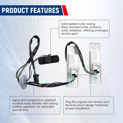 Rear Trunk Release Switch With License Plate Lamp Replacement for Cruze 2011 to 2015 and Orlando 2011 to 2015, Cruze Limited 2016, plug-in wiring