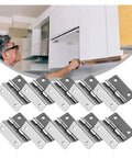 Heavy Duty Ball Bearing Door Hinges Set of 10 Tri Fold Hinges for Vintage Wooden Chests and Cupboards Stainless Steel Build With Quiet Close and Smooth Operation Tough as Nails for Everyday Use, 10 stainless steel hinges