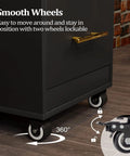 Smooth wheels of Pro Grade Salon Rolling Cart With Wheels Three Drawer Styling Station Mobile Beauty Cart With Hot Tools Holder