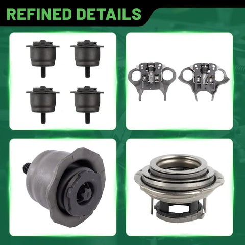 Components of Ford Focus Fiesta EcoSport 6DCT250 DPS6 Dual Clutch Transmission Kit With Forks And Bearing Drop In Replacement