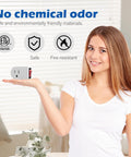 Grounded Outlet Extender With Easy Toggle On Off Switch Two Pack Three Prong Wall Tap Power Adapter Energy And Space Saving Plug For Lights And Small Appliances Red Indicator Light ETL Listed White, white wall tap in hand