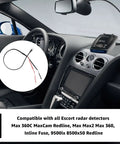 RJ11 Replacement Mirror Wire Power Cord For Escort Radar Detectors Compatible With Max 360C MaxCam Redline Interior View
