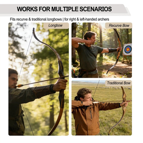 Archers using Natural Fur Hair Arrow Rest Set For Longbow And Recurve Bow Self Adhesive Easy Install Stick On Archery Rest