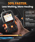 Heavy Duty Truck Scanner Workhorse For Diesel Engines Full System Diagnostic Tool with orange and black design held in hand