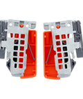 Pro Grade Heavy Duty Zinc Tandem Drawer Slide Locking Device Set For B562 And B568 Series Smooth Orange Finish side view of two locking devices.