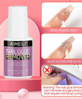 Pro Nail Glue And Remover Kit For Press On Nails with easy application and quick removal demonstration, hema free formula