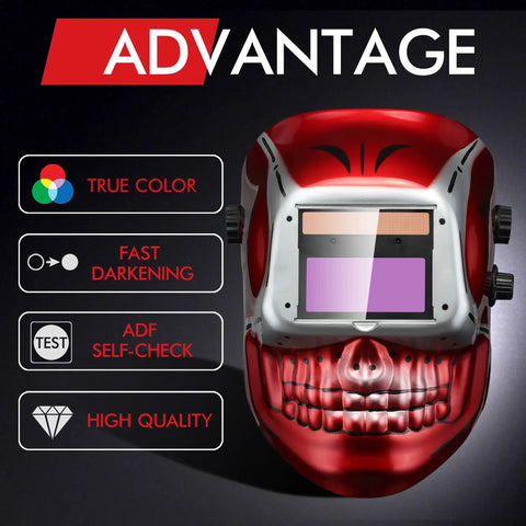 Solar Powered Auto Darkening Welding Helmet With Wide Shade 9 To 13 For TIG MIG ARC Welds Dope Graphic Hood Lightweight Comfort