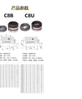 Top Rated Bnytuiopa Mechanical Shaft Seal Fits 28Mm Water Pump showing C8B and C8U models with dimensions and specifications.