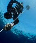Low Volume Freedive Mask For Freediving, Spearfishing, And Snorkeling With Anti Fog Lens, 180 Degree Panoramic Vision in use underwater