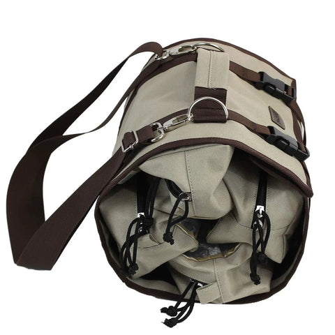 Side view of Large Tool Pouches Roll Up Pouch Bag With Zipper, Adjustable Strap, and Tool Organizer Carrier Bag, durable 600D Oxford.