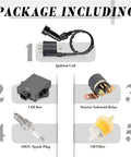 Ignition CDI Box Kit With Spark Plug Starter Solenoid Relay Plug And Play For Arctic Cat Quad 300 2X4 4X4 1998 To 2005 And Arctic Cat 250